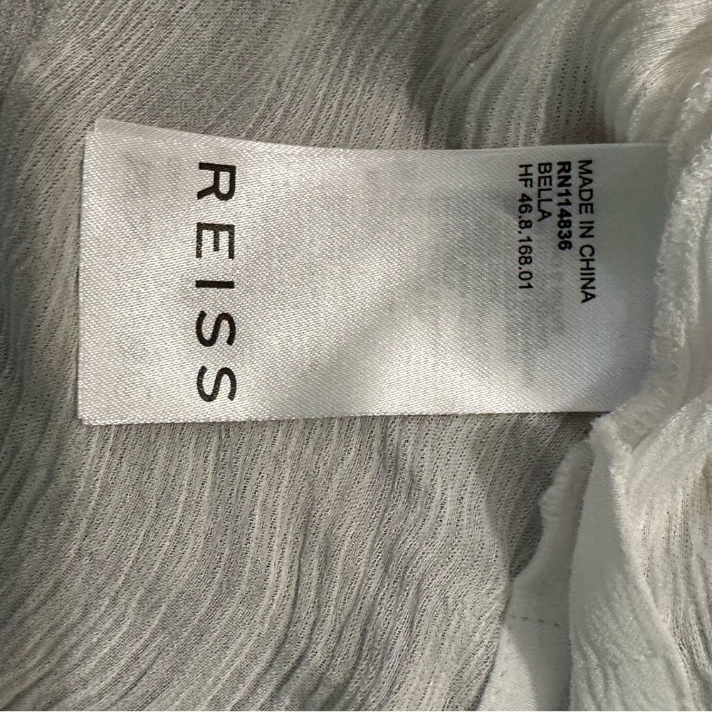Reiss Bella crinkle flutter top 10 - Picture 6 of 7